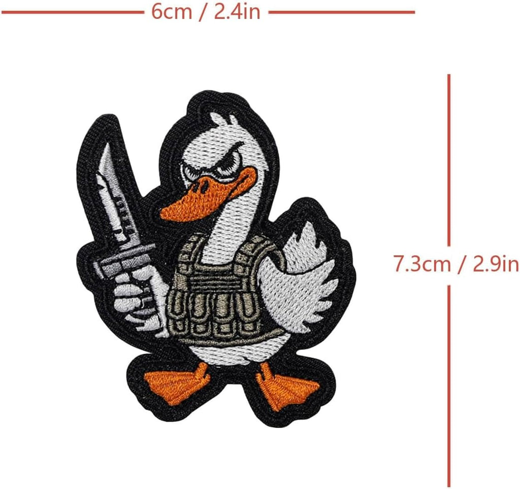 Tactical Duck Combat Warrior Cartoon Meme Funny Patch (Velcro)