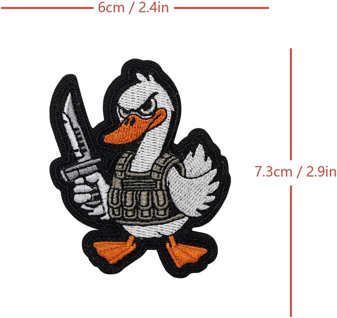 Tactical Duck Combat Warrior Cartoon Meme Funny Patch (Velcro)