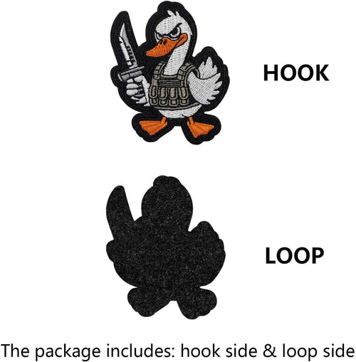 Tactical Duck Combat Warrior Cartoon Meme Funny Patch (Velcro)