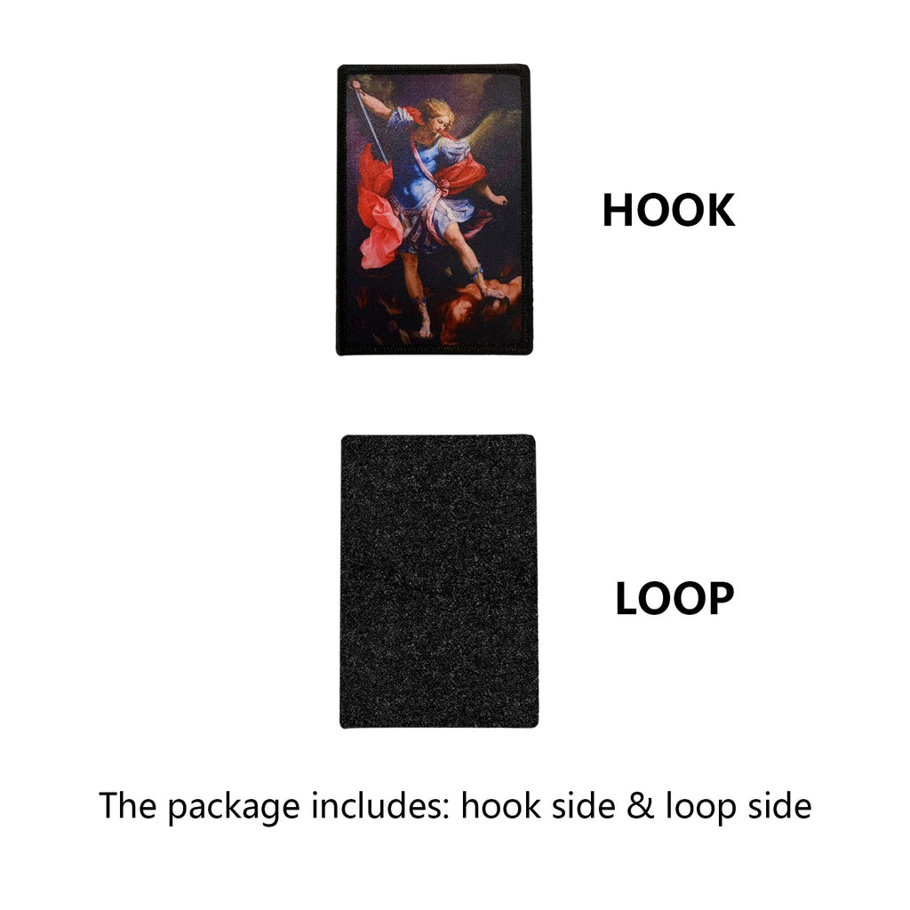 St. Michael Vanquishing Satan Religious Angel Morale Patch (Velcro)