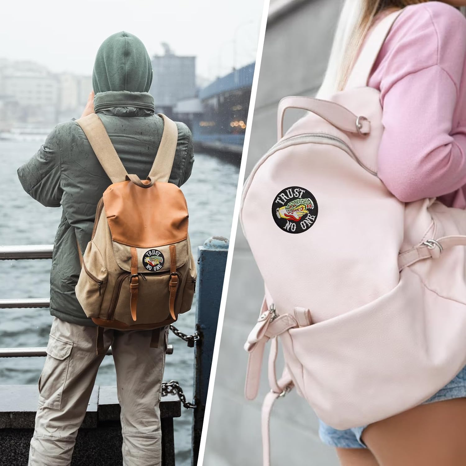 Trust No One Snake Betrayal Patch (Iron-on)