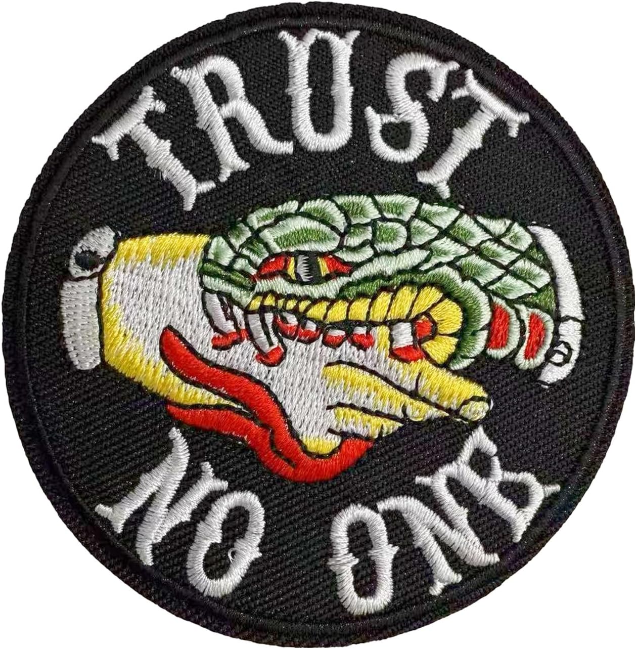 Trust No One Snake Betrayal Patch (Iron-on)