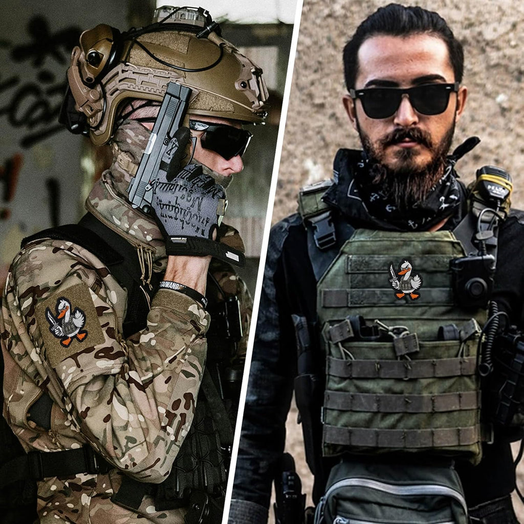 Tactical Duck Combat Warrior Cartoon Meme Funny Patch (Velcro)