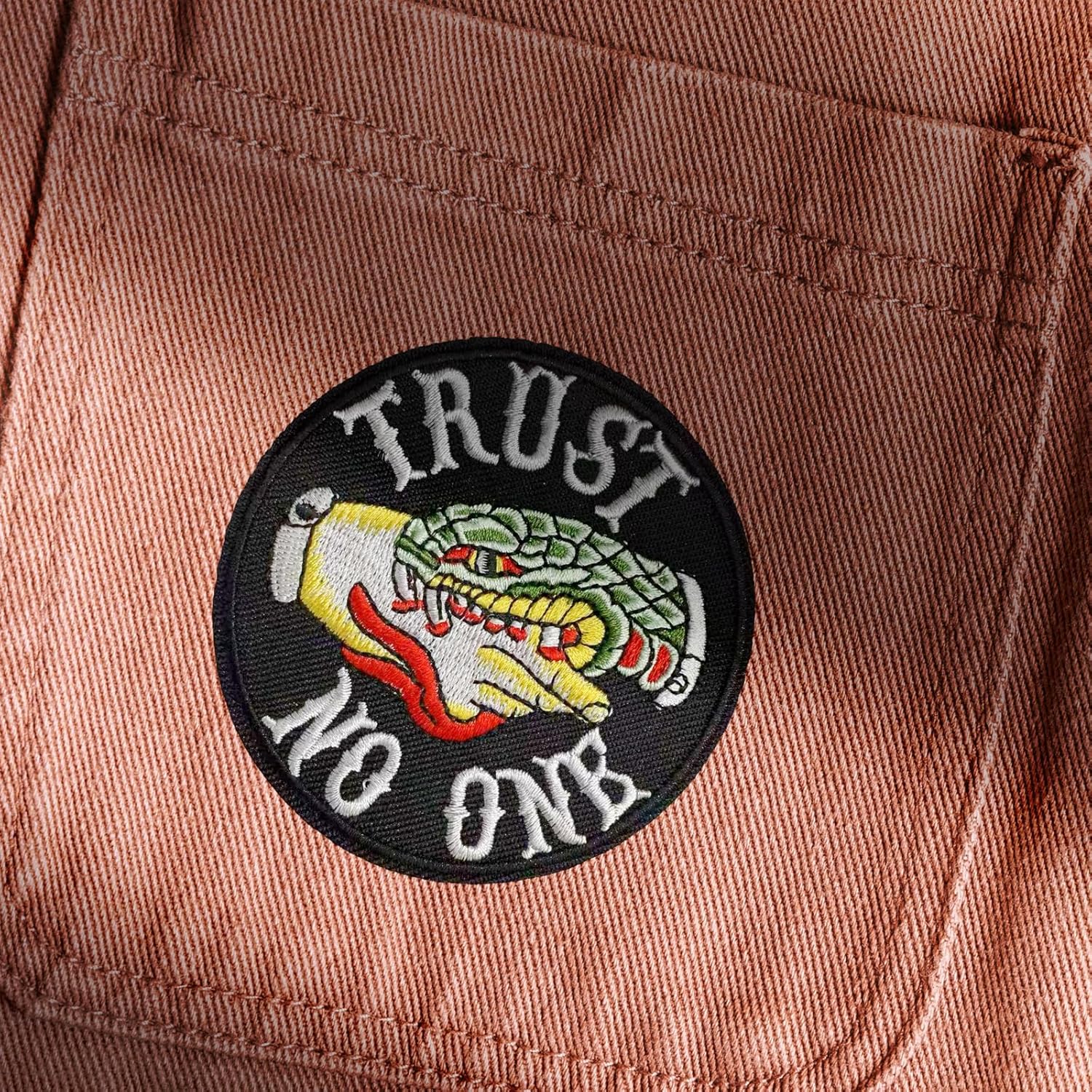 Trust No One Snake Betrayal Patch (Iron-on)