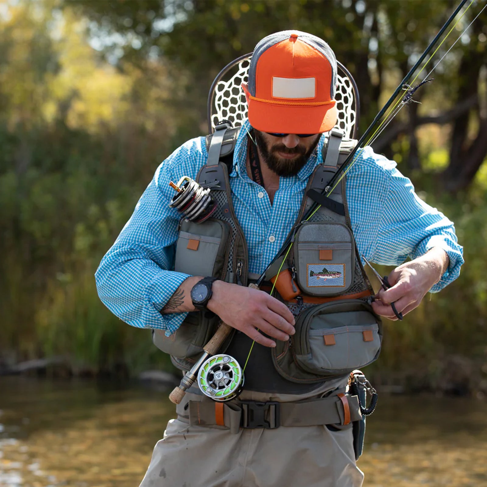 Trout Fishing Patch (Velcro)