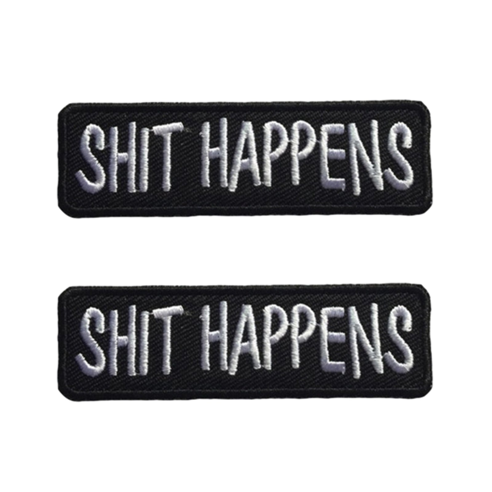 Set of 2 Shit Happens Patch (Iron-on)