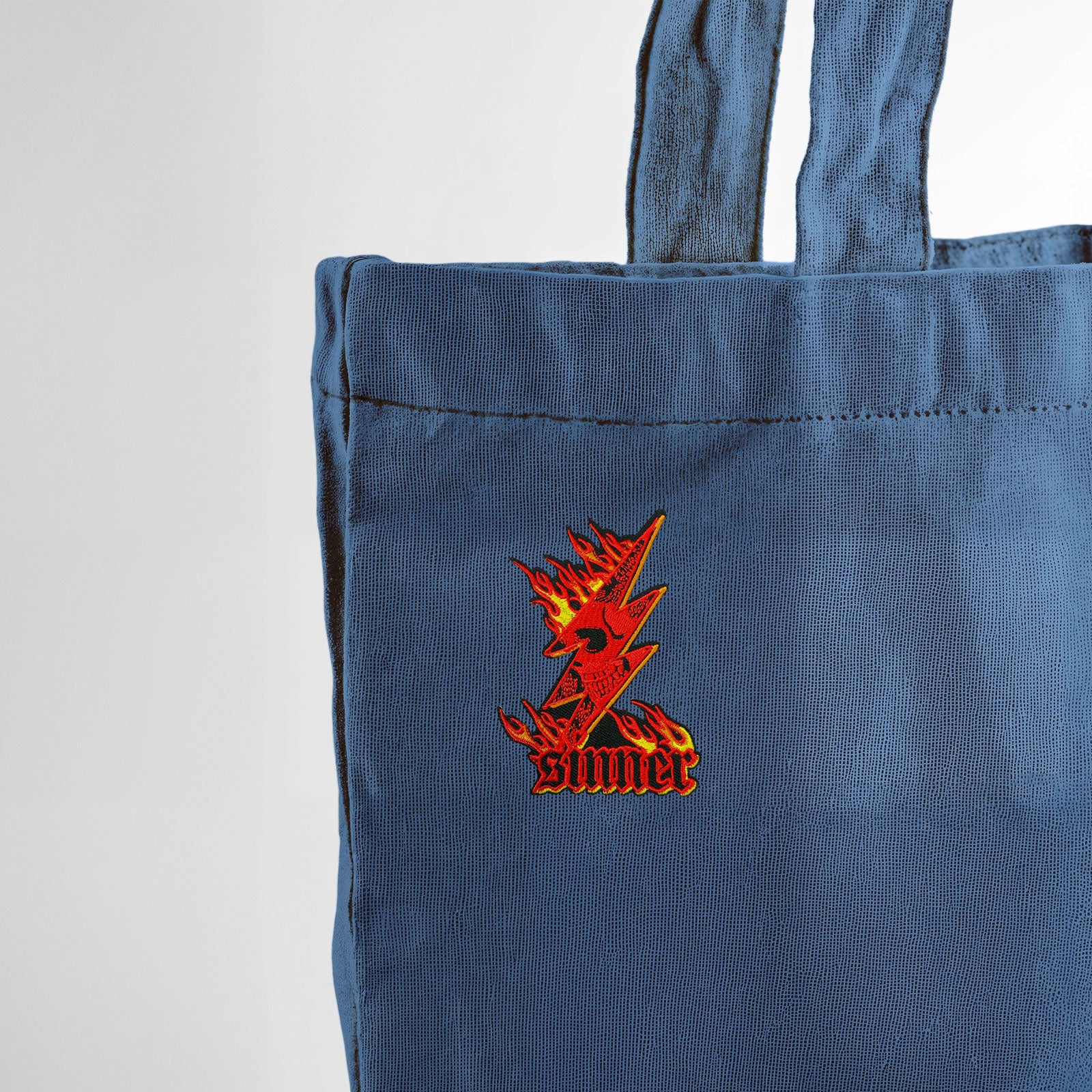 Punk Rock Metal Skull Sinner Patch (Iron-on)