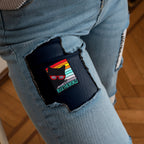 Rule The World Cool Cat Retro Patch (Iron-on)