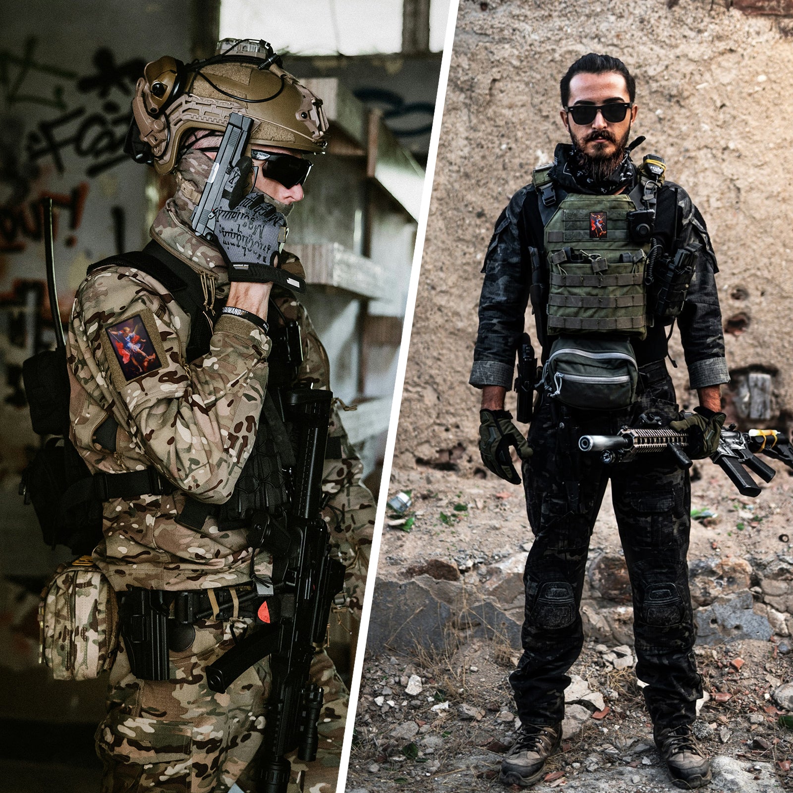 St. Michael Vanquishing Satan Religious Angel Morale Patch (Velcro)