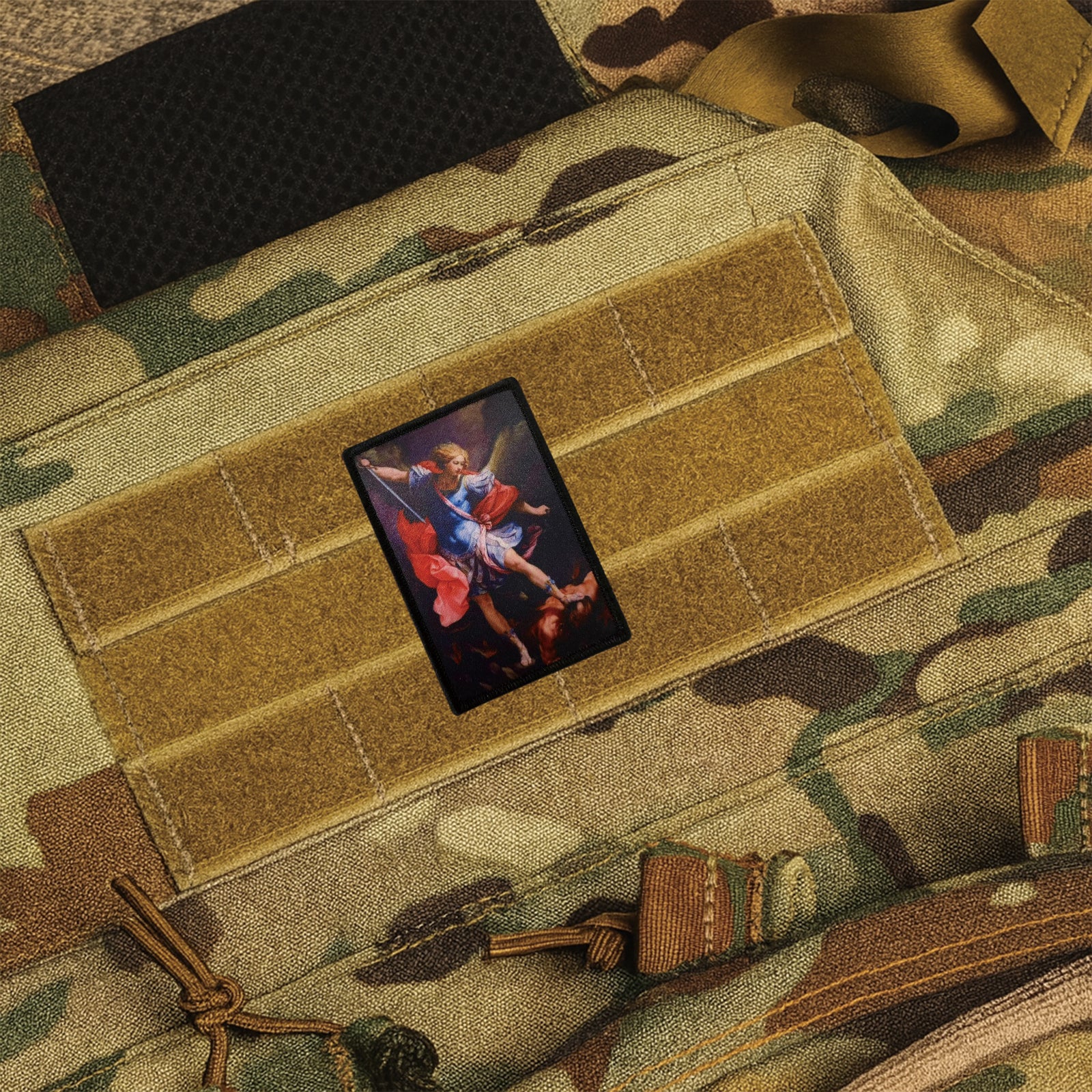 St. Michael Vanquishing Satan Religious Angel Morale Patch (Velcro)