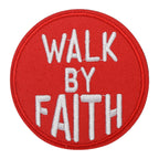 Walk By Faith Biblical Scripture Christian Patch (Velcro)