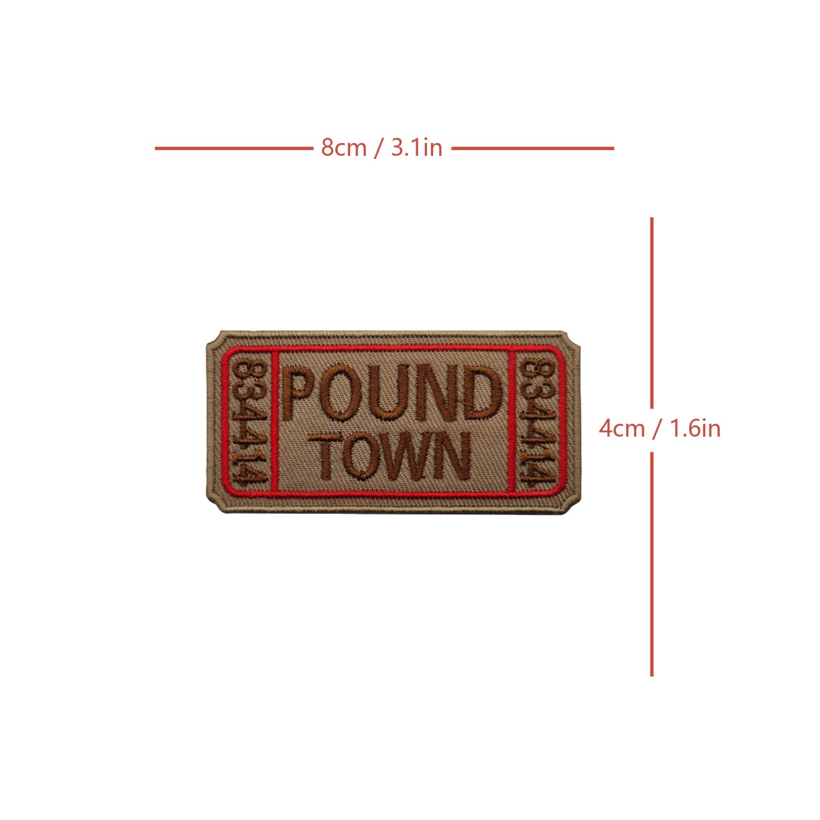 Pound Town Tickets Funny Gag Humor Patch (Velcro)