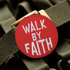 Walk By Faith Biblical Scripture Christian Patch (Velcro)