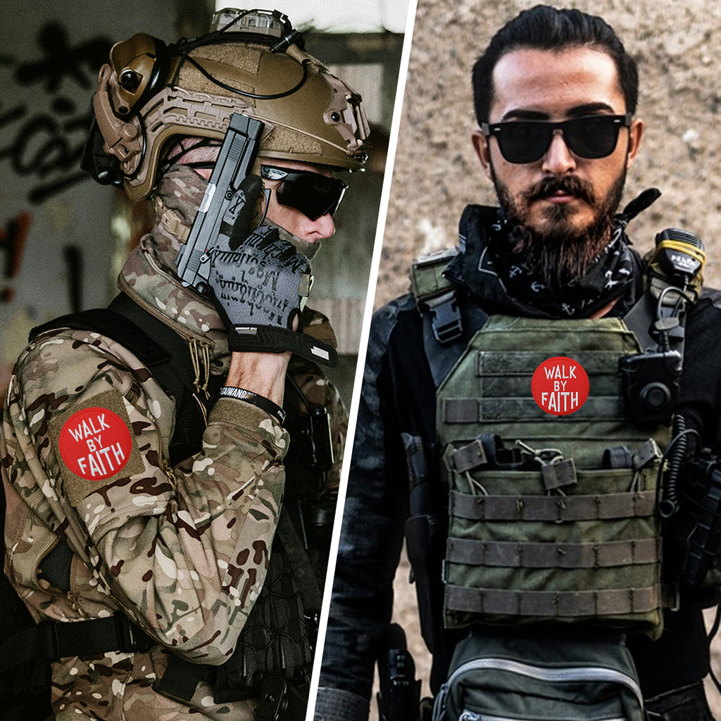 Walk By Faith Biblical Scripture Christian Patch (Velcro)