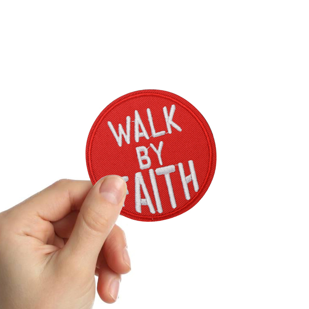Walk By Faith Biblical Scripture Christian Patch (Velcro)