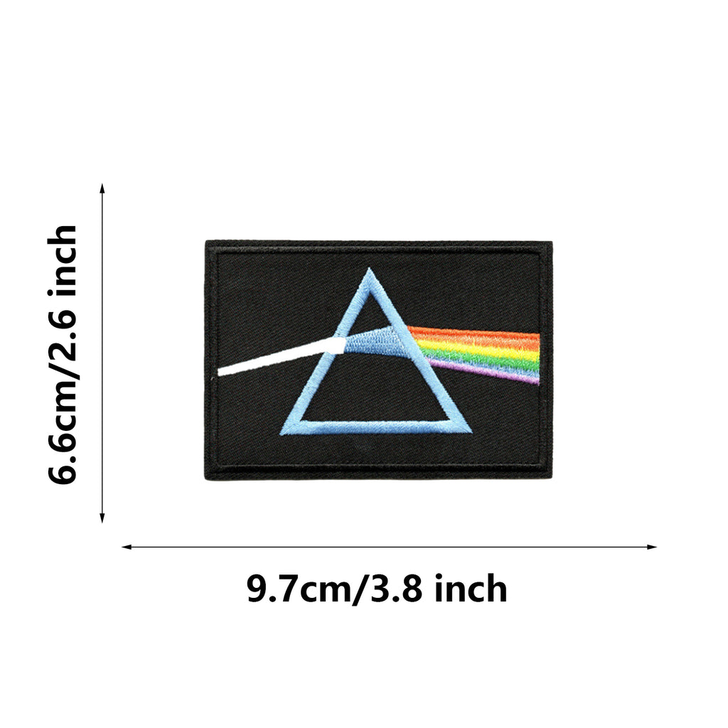 Vintage Prism Triangle Rainbow Beam Rock Band Album Patch (Iron-on)