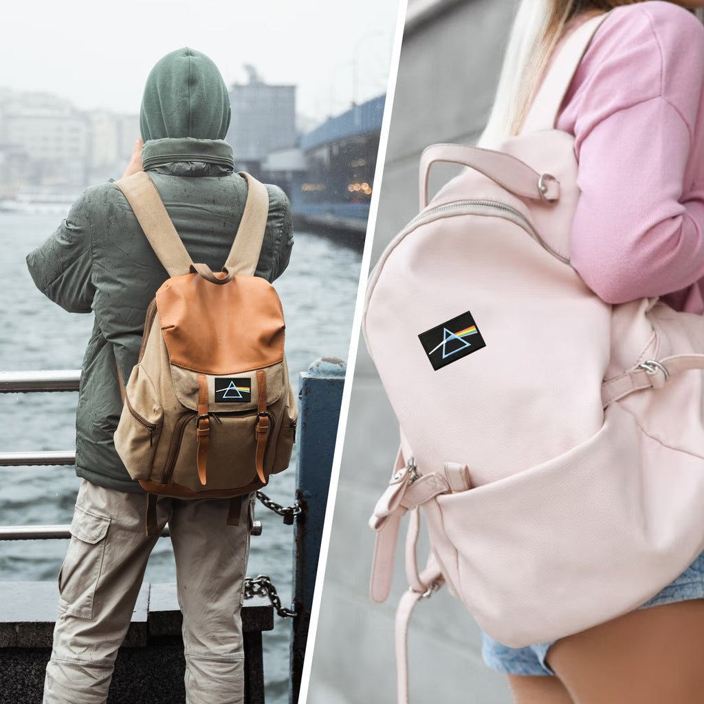 Vintage Prism Triangle Rainbow Beam Rock Band Album Patch (Iron-on)