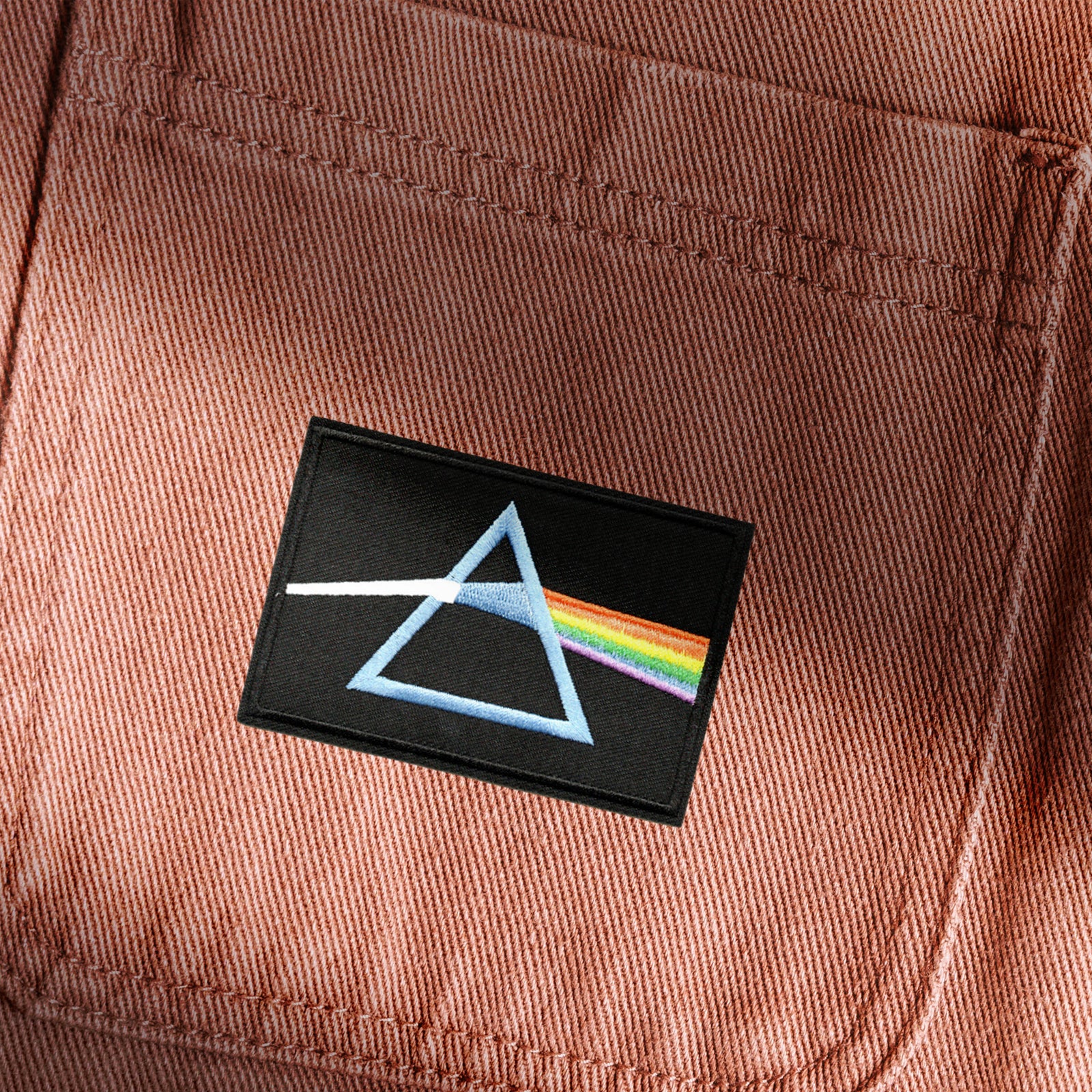 Vintage Prism Triangle Rainbow Beam Rock Band Album Patch (Iron-on)